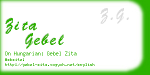 zita gebel business card